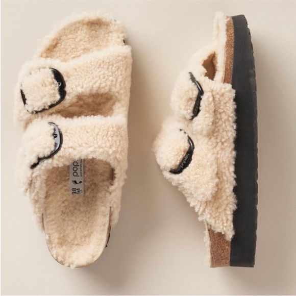 Birkenstock (Papillio) Arizona Big Buckle Shearling Size 6 NEW - Picture 1 of 11